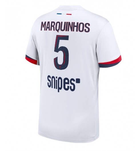 Moške Nogometnih dresov Paris Saint-Germain Marquinhos #5 Gostujoči 2025-26 Kratki rokavi Moške Nogometnih dresov Paris Saint-Germain Marquinhos #5 Gostujoči 2025-26 Kratki rokavi
